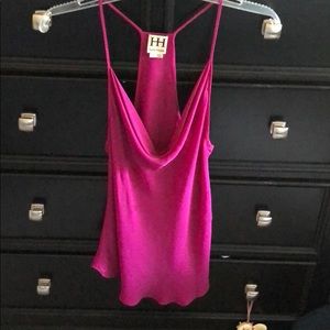 Fuchsia pink Haute hippie top